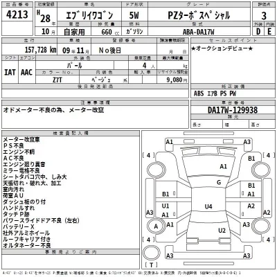 Suzuki EVERY WAGON  с аукциона в Японии