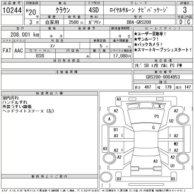 Toyota CROWN  с аукциона в Японии
