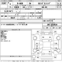 Honda N WGN лот № 3187 оценка 3.5  с аукциона в Японии 2