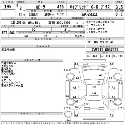Toyota COROLLA  с аукциона в Японии