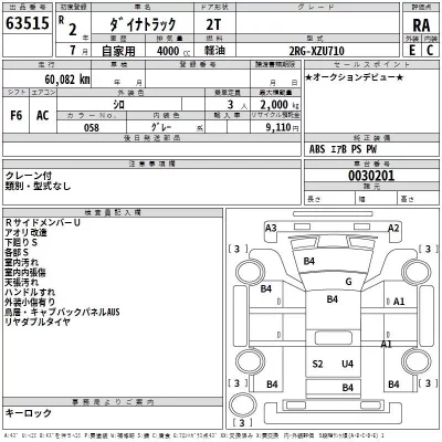 Toyota DYNA  с аукциона в Японии