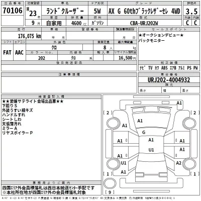 Toyota LAND CRUISER  с аукциона в Японии
