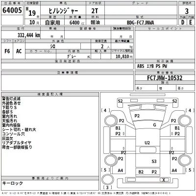 Hino RANGER  с аукциона в Японии