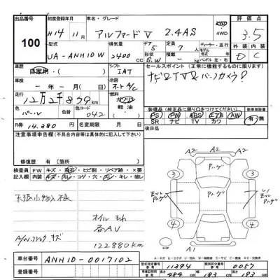 Toyota ALPHARD  с аукциона в Японии