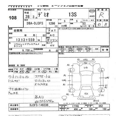 Mazda DEMIO  с аукциона в Японии