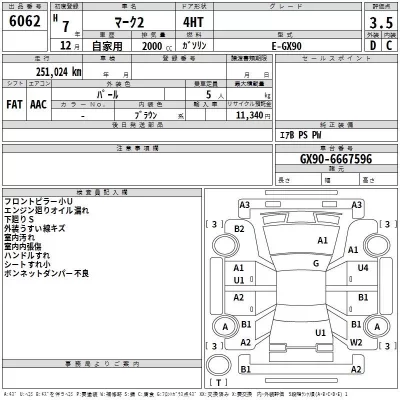 Toyota MARK II  с аукциона в Японии