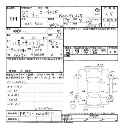 Nissan ELGRAND  с аукциона в Японии