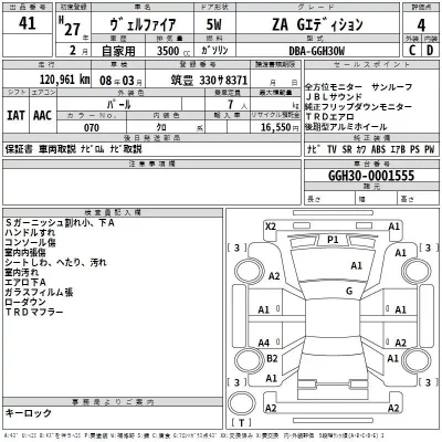 Toyota VELLFIRE  с аукциона в Японии