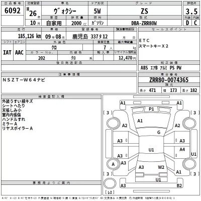 Toyota VOXY  с аукциона в Японии