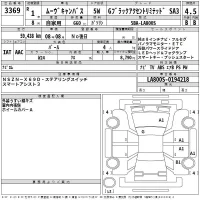 Daihatsu MOVE CANBUS лот № 3369 оценка 4.5  с аукциона в Японии 2