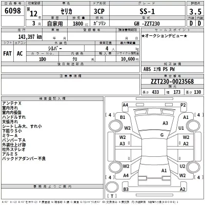 Toyota CELICA  с аукциона в Японии