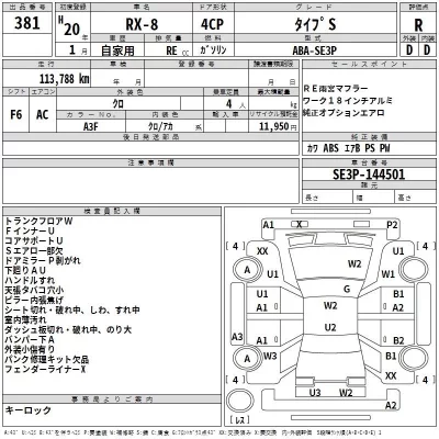 Mazda RX-8  с аукциона в Японии