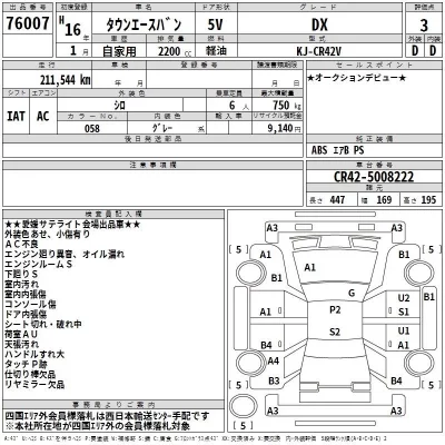 Toyota TOWN ACE VAN  с аукциона в Японии