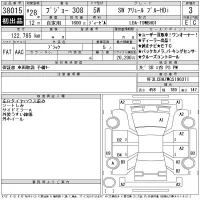 Peugeot 308 лот № 38015 оценка 3  с аукциона в Японии 11