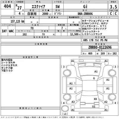 Toyota ESQUIRE  с аукциона в Японии