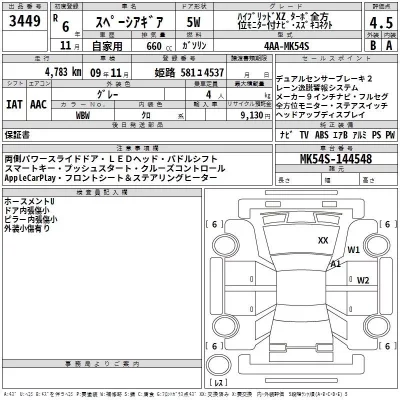 Suzuki SPACIA GEAR  с аукциона в Японии