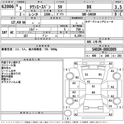 Toyota TOWN ACE VAN  с аукциона в Японии