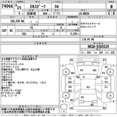 Mitsubishi EK SPORTS  с аукциона в Японии