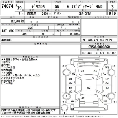Mitsubishi DELICA D5  с аукциона в Японии