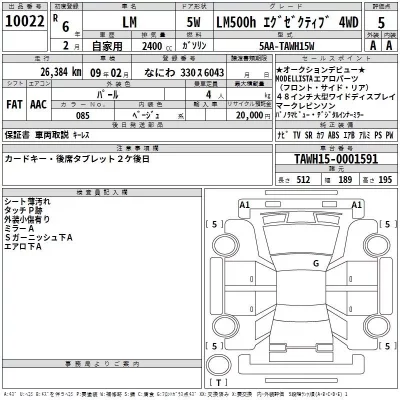 Lexus LM  с аукциона в Японии