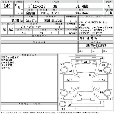 Suzuki JIMNY SIERRA  с аукциона в Японии
