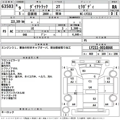 Toyota DYNA  с аукциона в Японии
