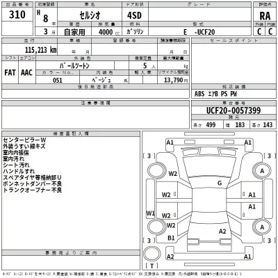 Toyota CELSIOR  с аукциона в Японии
