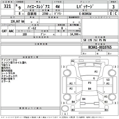 Toyota HIACE REGIUS  с аукциона в Японии