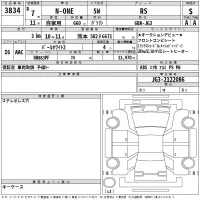 Honda N ONE лот № 3834 оценка S  с аукциона в Японии 2