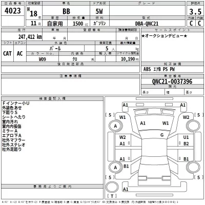 Toyota BB  с аукциона в Японии