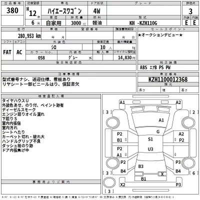 Toyota HIACE  с аукциона в Японии