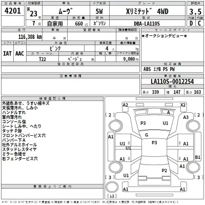 Daihatsu MOVE  с аукциона в Японии