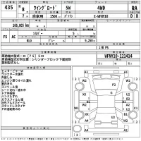 Nissan WINGROAD лот № 435 оценка RA  с аукциона в Японии 2