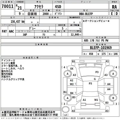 Mazda AXELA  с аукциона в Японии
