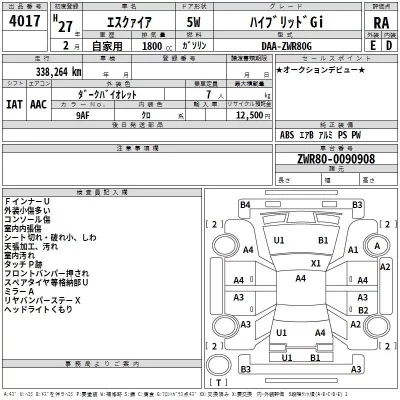 Toyota ESQUIRE  с аукциона в Японии