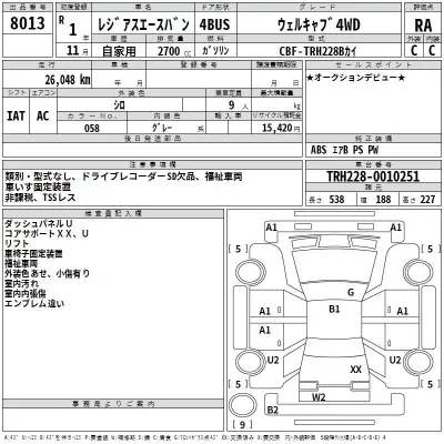 Toyota REGIUS ACE COMMUTER  с аукциона в Японии