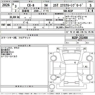 Mazda CX-8  с аукциона в Японии