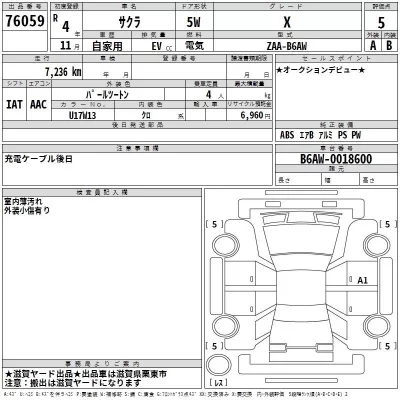 Nissan SAKURA  с аукциона в Японии