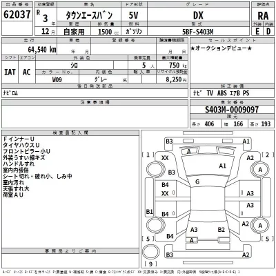 Toyota TOWN ACE VAN  с аукциона в Японии