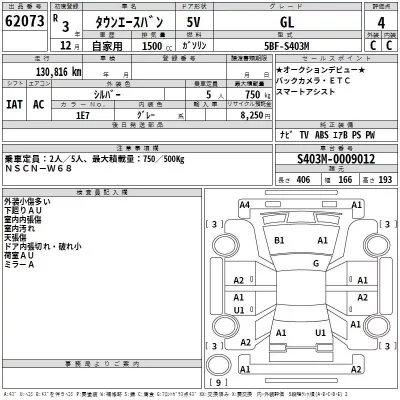 Toyota TOWN ACE VAN  с аукциона в Японии