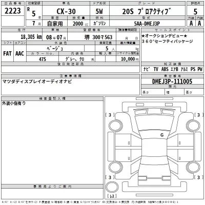 Mazda CX-30  с аукциона в Японии