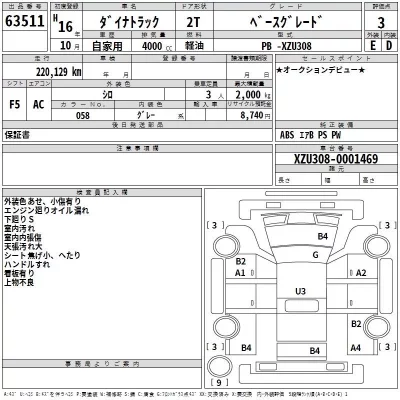 Toyota DYNA  с аукциона в Японии