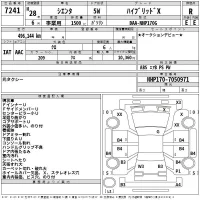 Toyota SIENTA лот № 7241 оценка R  с аукциона в Японии 2