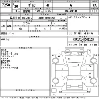 Toyota PORTE лот № 7250 оценка RA  с аукциона в Японии 2