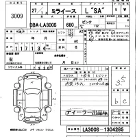 Daihatsu MIRA E S лот № 3009 оценка 3.5  с аукциона в Японии 5