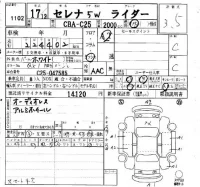 Nissan SERENA лот № 1102 оценка 3.5  с аукциона в Японии 4