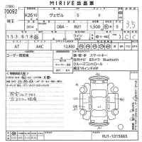 Honda VEZEL лот № 70092 оценка 3.5  с аукциона в Японии 10