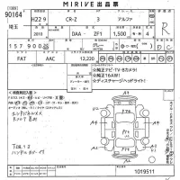 Honda CR-Z лот № 90164 оценка R  с аукциона в Японии 10