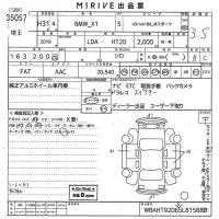 BMW X1 лот № 35057 оценка 3.5  с аукциона в Японии 10