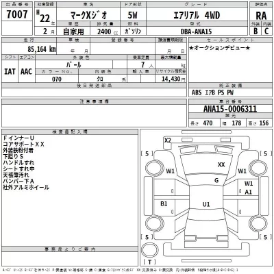 Toyota MARK X ZIO  с аукциона в Японии